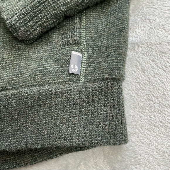 Mountain Hardwear Sweater Jacket Small Womens Sarafin Bomber Wool Blend Green - Picture 3 of 10